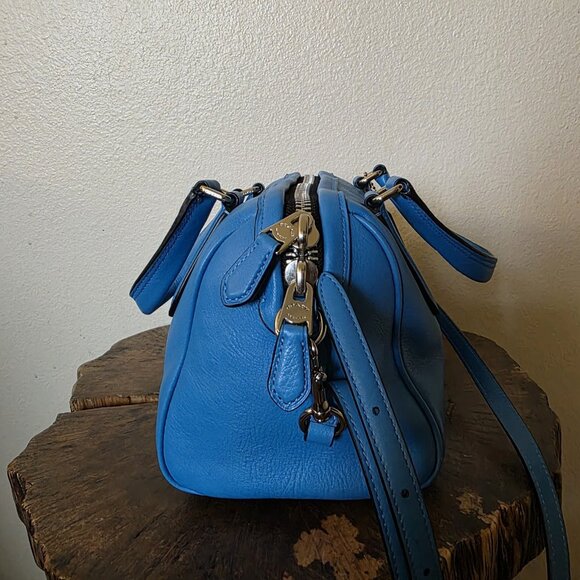 Coach x Peanuts Snoopy Limited Edition Mini Surrey Satchel Bag Blue Leather 3643 - Picture 16 of 16